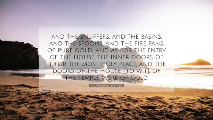 Picture 07 - 2 Chronicles 4:22 WEB Desktop Wallpaper - and the snuffers, and the basins, and the spoons, - Desktop Bible Verse Wallpaper