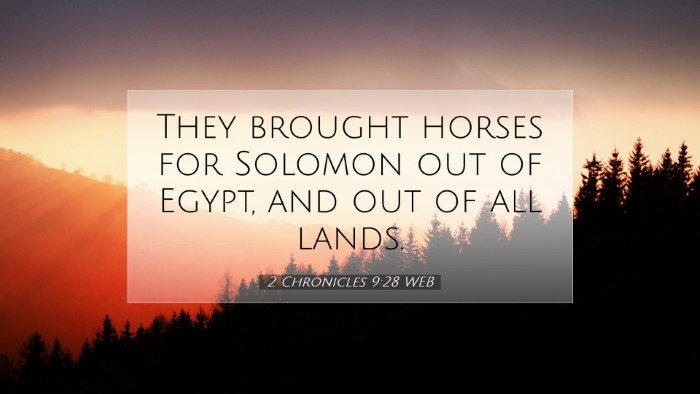 Picture 07 - 2 Chronicles 9:28 WEB Desktop Wallpaper - They brought horses for Solomon out of Egypt, and - Desktop Bible Verse Wallpaper