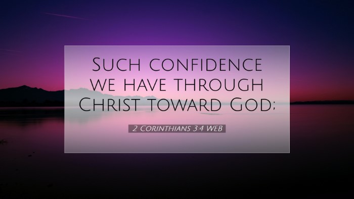 Picture 07 - 2 Corinthians 3:4 WEB Desktop Wallpaper - Such confidence we have through Christ toward - Desktop Bible Verse Wallpaper