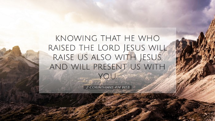 Picture 07 - 2 Corinthians 4:14 WEB Desktop Wallpaper - knowing that he who raised the Lord Jesus will - Desktop Bible Verse Wallpaper