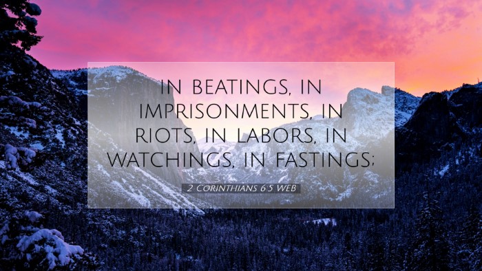 Picture 07 - 2 Corinthians 6:5 WEB Desktop Wallpaper - in beatings, in imprisonments, in riots, in - Desktop Bible Verse Wallpaper