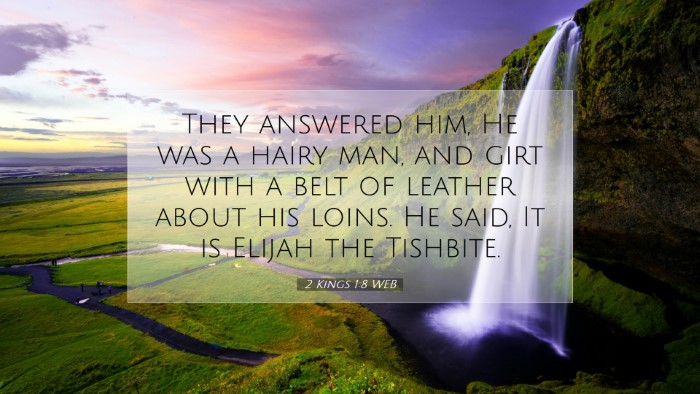 Picture 07 - 2 Kings 1:8 WEB Desktop Wallpaper - They answered him, He was a hairy man, and girt - Desktop Bible Verse Wallpaper