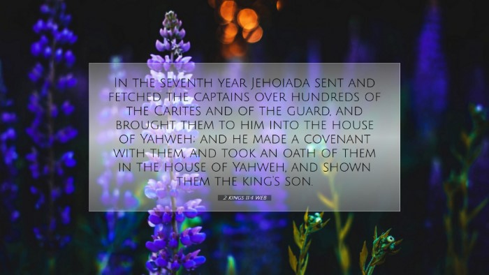 Picture 07 - 2 Kings 11:4 WEB Desktop Wallpaper - In the seventh year Jehoiada sent and fetched the - Desktop Bible Verse Wallpaper