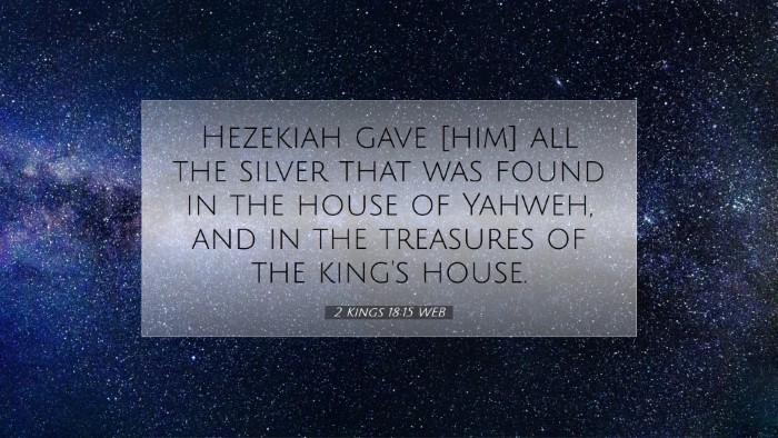 Picture 07 - 2 Kings 18:15 WEB Desktop Wallpaper - Hezekiah gave [him] all the silver that was found - Desktop Bible Verse Wallpaper