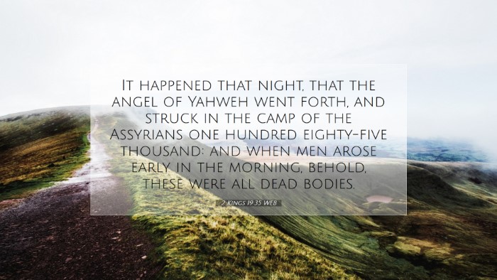 Picture 07 - 2 Kings 19:35 WEB Desktop Wallpaper - It happened that night, that the angel of Yahweh - Desktop Bible Verse Wallpaper