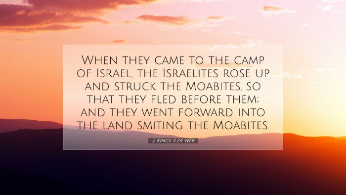 Picture 07 - 2 Kings 3:24 WEB Desktop Wallpaper - When they came to the camp of Israel, the - Desktop Bible Verse Wallpaper