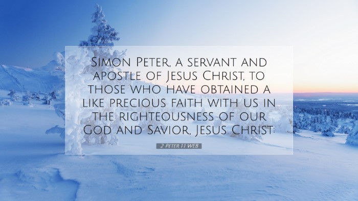 Picture 07 - 2 Peter 1:1 WEB Desktop Wallpaper - Simon Peter, a servant and apostle of Jesus - Desktop Bible Verse Wallpaper