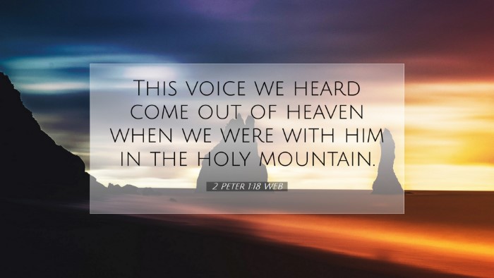 Picture 07 - 2 Peter 1:18 WEB Desktop Wallpaper - This voice we heard come out of heaven when we - Desktop Bible Verse Wallpaper