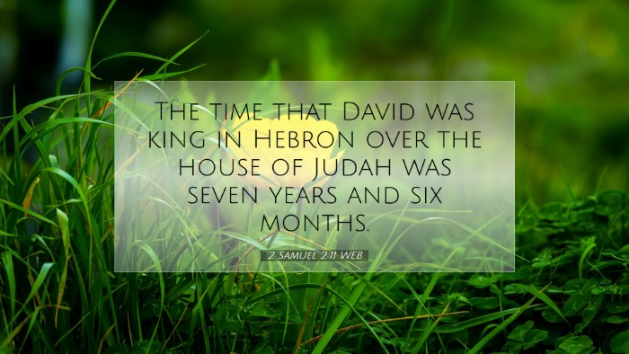 Picture 07 - 2 Samuel 2:11 WEB Desktop Wallpaper - The time that David was king in Hebron over the - Desktop Bible Verse Wallpaper