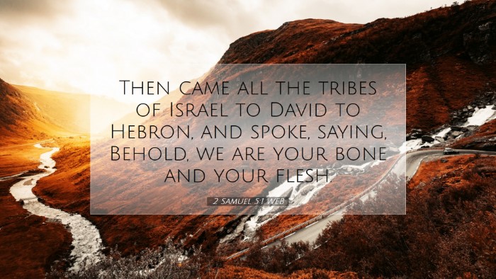 Picture 07 - 2 Samuel 5:1 WEB Desktop Wallpaper - Then came all the tribes of Israel to David to - Desktop Bible Verse Wallpaper