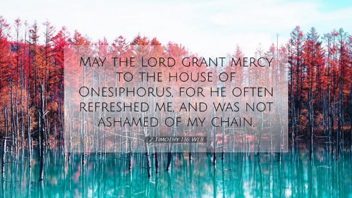 Picture 07 - 2 Timothy 1:16 WEB Desktop Wallpaper - May the Lord grant mercy to the house of - Desktop Bible Verse Wallpaper