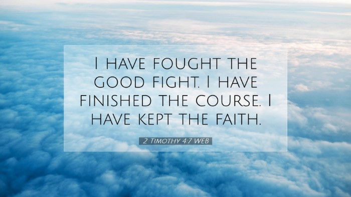 Picture 07 - 2 Timothy 4:7 WEB Desktop Wallpaper - I have fought the good fight. I have finished the - Desktop Bible Verse Wallpaper