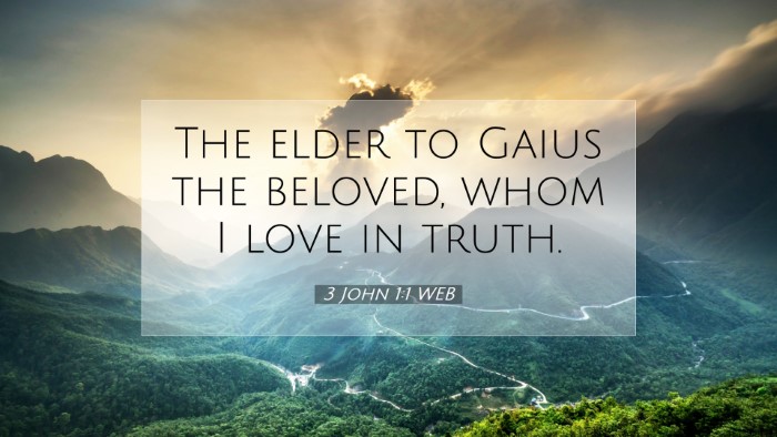 Picture 07 - 3 John 1:1 WEB Desktop Wallpaper - The elder to Gaius the beloved, whom I love in - Desktop Bible Verse Wallpaper