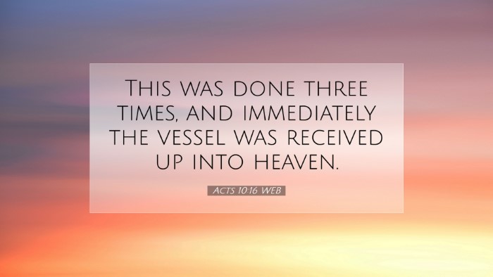 Picture 07 - Acts 10:16 WEB Desktop Wallpaper - This was done three times, and immediately the - Desktop Bible Verse Wallpaper