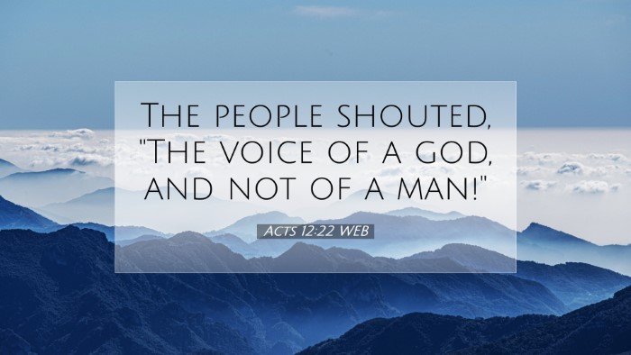 Picture 07 - Acts 12:22 WEB Desktop Wallpaper - The people shouted, 