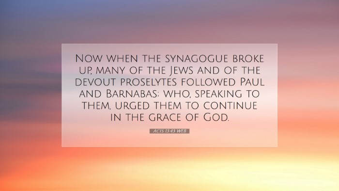 Picture 07 - Acts 13:43 WEB Desktop Wallpaper - Now when the synagogue broke up, many of the Jews - Desktop Bible Verse Wallpaper