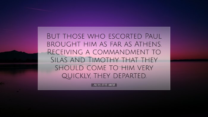 Picture 07 - Acts 17:15 WEB Desktop Wallpaper - But those who escorted Paul brought him as far as - Desktop Bible Verse Wallpaper