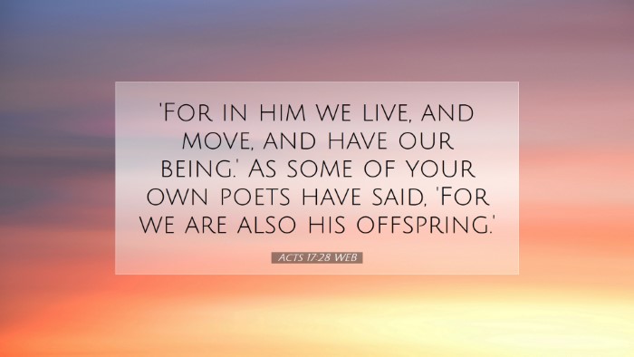 Picture 07 - Acts 17:28 WEB Desktop Wallpaper - 'For in him we live, and move, and have our - Desktop Bible Verse Wallpaper
