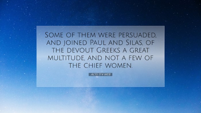 Picture 07 - Acts 17:4 WEB Desktop Wallpaper - Some of them were persuaded, and joined Paul and - Desktop Bible Verse Wallpaper