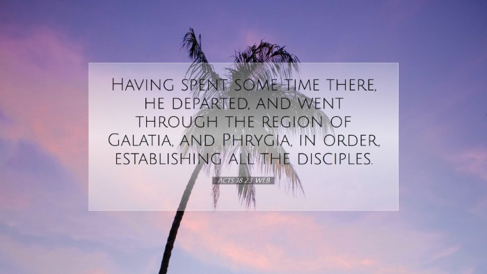 Picture 07 - Acts 18:23 WEB Desktop Wallpaper - Having spent some time there, he departed, and - Desktop Bible Verse Wallpaper