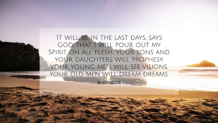 Picture 07 - Acts 2:17 WEB Desktop Wallpaper - 'It will be in the last days, says God, That I - Desktop Bible Verse Wallpaper