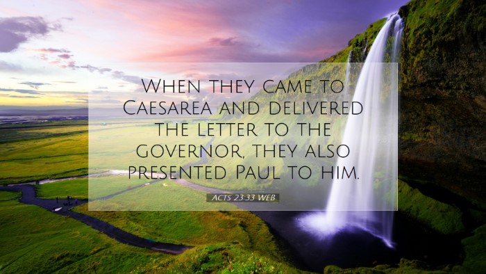 Picture 07 - Acts 23:33 WEB Desktop Wallpaper - When they came to Caesarea and delivered the - Desktop Bible Verse Wallpaper