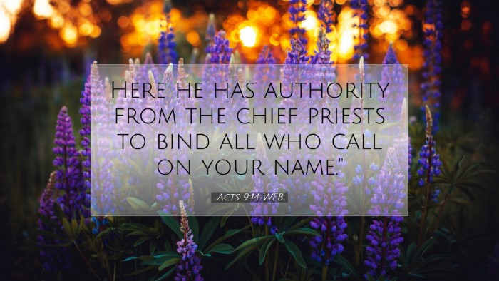 Picture 07 - Acts 9:14 WEB Desktop Wallpaper - Here he has authority from the chief priests to - Desktop Bible Verse Wallpaper