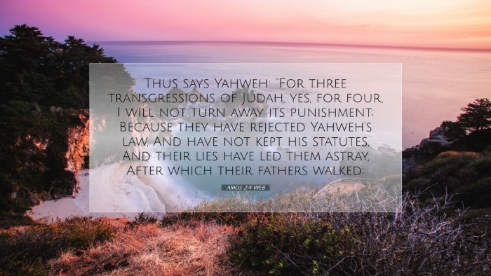 Picture 07 - Amos 2:4 WEB Desktop Wallpaper - Thus says Yahweh: 