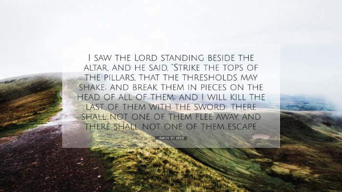Picture 07 - Amos 9:1 WEB Desktop Wallpaper - I saw the Lord standing beside the altar, and he - Desktop Bible Verse Wallpaper