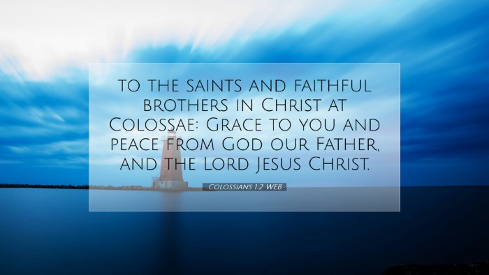 Picture 07 - Colossians 1:2 WEB Desktop Wallpaper - to the saints and faithful brothers in Christ at - Desktop Bible Verse Wallpaper