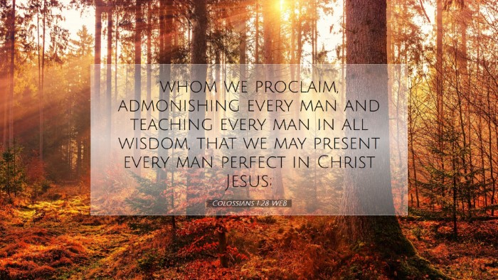 Picture 07 - Colossians 1:28 WEB Desktop Wallpaper - whom we proclaim, admonishing every man and - Desktop Bible Verse Wallpaper