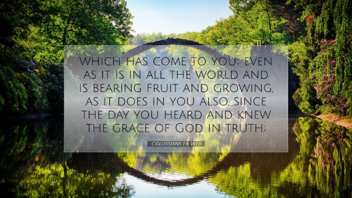 Picture 07 - Colossians 1:6 WEB Desktop Wallpaper - which has come to you; even as it is in all the - Desktop Bible Verse Wallpaper