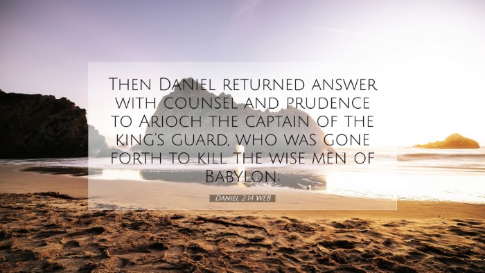 Picture 07 - Daniel 2:14 WEB Desktop Wallpaper - Then Daniel returned answer with counsel and - Desktop Bible Verse Wallpaper