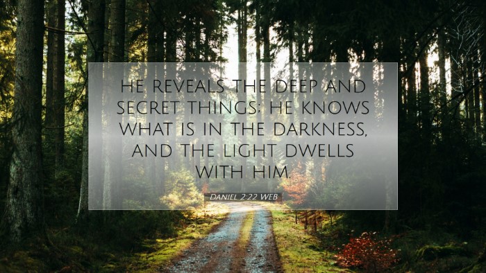 Picture 07 - Daniel 2:22 WEB Desktop Wallpaper - he reveals the deep and secret things; he knows - Desktop Bible Verse Wallpaper