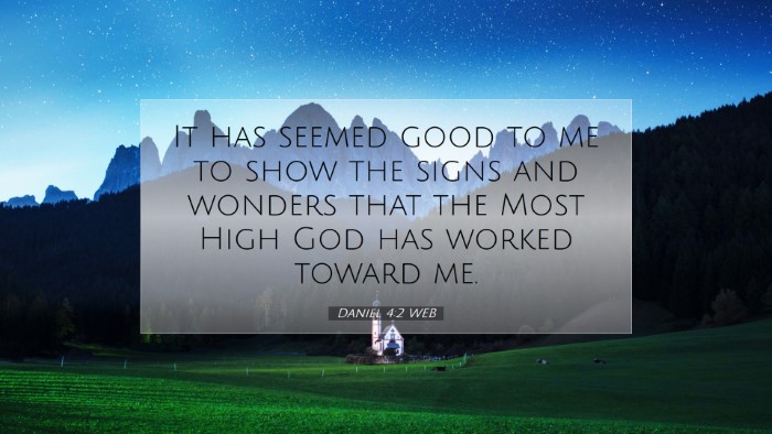 Picture 07 - Daniel 4:2 WEB Desktop Wallpaper - It has seemed good to me to show the signs and - Desktop Bible Verse Wallpaper