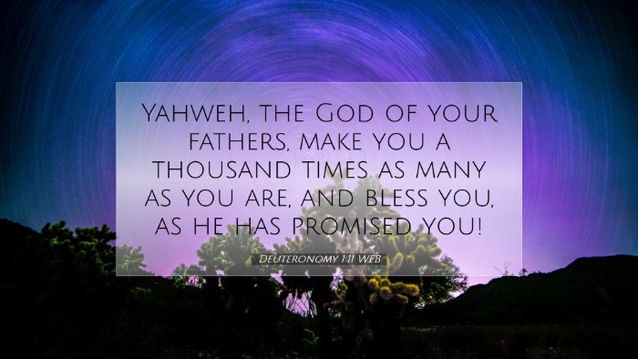 Picture 07 - Deuteronomy 1:11 WEB Desktop Wallpaper - Yahweh, the God of your fathers, make you a - Desktop Bible Verse Wallpaper