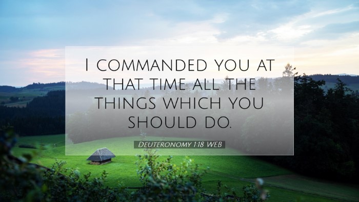 Picture 07 - Deuteronomy 1:18 WEB Desktop Wallpaper - I commanded you at that time all the things which - Desktop Bible Verse Wallpaper