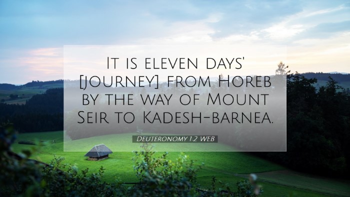 Picture 07 - Deuteronomy 1:2 WEB Desktop Wallpaper - It is eleven days' [journey] from Horeb by the - Desktop Bible Verse Wallpaper