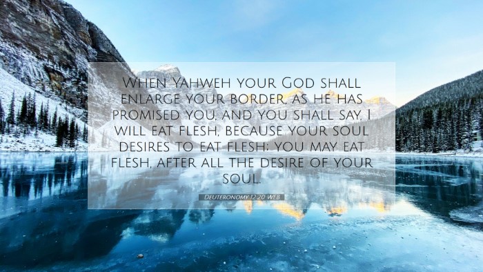 Picture 07 - Deuteronomy 12:20 WEB Desktop Wallpaper - When Yahweh your God shall enlarge your border, - Desktop Bible Verse Wallpaper