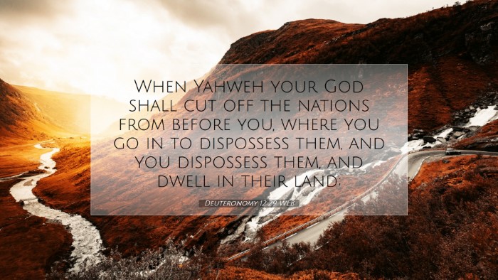 Picture 07 - Deuteronomy 12:29 WEB Desktop Wallpaper - When Yahweh your God shall cut off the nations - Desktop Bible Verse Wallpaper