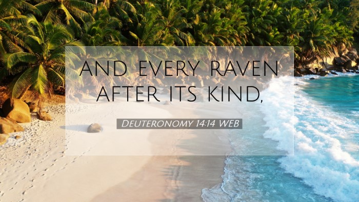 Picture 07 - Deuteronomy 14:14 WEB Desktop Wallpaper - and every raven after its - Desktop Bible Verse Wallpaper