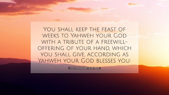Picture 07 - Deuteronomy 16:10 WEB Desktop Wallpaper - You shall keep the feast of weeks to Yahweh your - Desktop Bible Verse Wallpaper