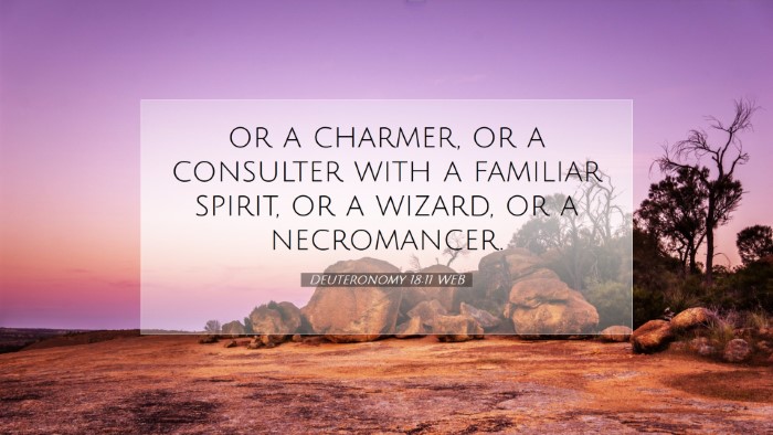 Picture 07 - Deuteronomy 18:11 WEB Desktop Wallpaper - or a charmer, or a consulter with a familiar - Desktop Bible Verse Wallpaper