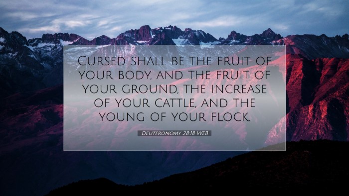 Picture 07 - Deuteronomy 28:18 WEB Desktop Wallpaper - Cursed shall be the fruit of your body, and the - Desktop Bible Verse Wallpaper