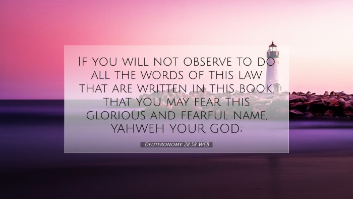 Picture 07 - Deuteronomy 28:58 WEB Desktop Wallpaper - If you will not observe to do all the words of - Desktop Bible Verse Wallpaper