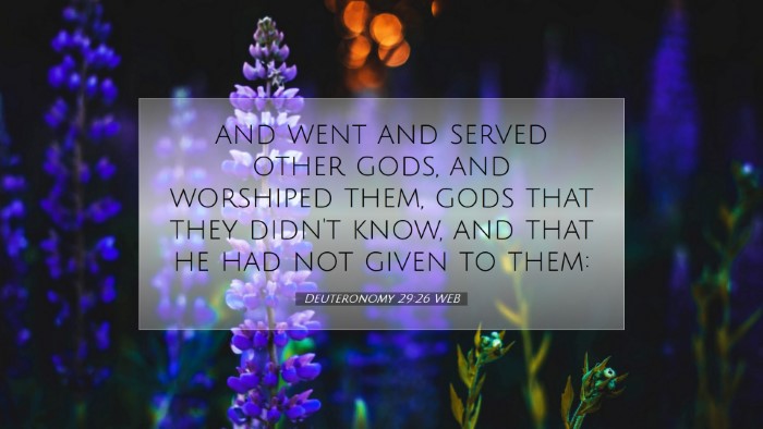 Picture 07 - Deuteronomy 29:26 WEB Desktop Wallpaper - and went and served other gods, and worshiped - Desktop Bible Verse Wallpaper
