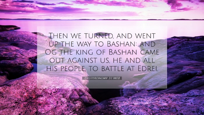 Picture 07 - Deuteronomy 3:1 WEB Desktop Wallpaper - Then we turned, and went up the way to Bashan: - Desktop Bible Verse Wallpaper