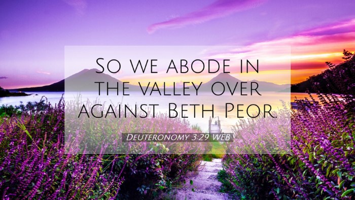 Picture 07 - Deuteronomy 3:29 WEB Desktop Wallpaper - So we abode in the valley over against Beth - Desktop Bible Verse Wallpaper