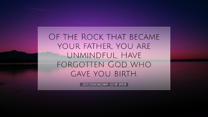 Picture 07 - Deuteronomy 32:18 WEB Desktop Wallpaper - Of the Rock that became your father, you are - Desktop Bible Verse Wallpaper