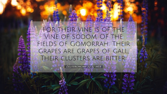 Picture 07 - Deuteronomy 32:32 WEB Desktop Wallpaper - For their vine is of the vine of Sodom, Of the - Desktop Bible Verse Wallpaper